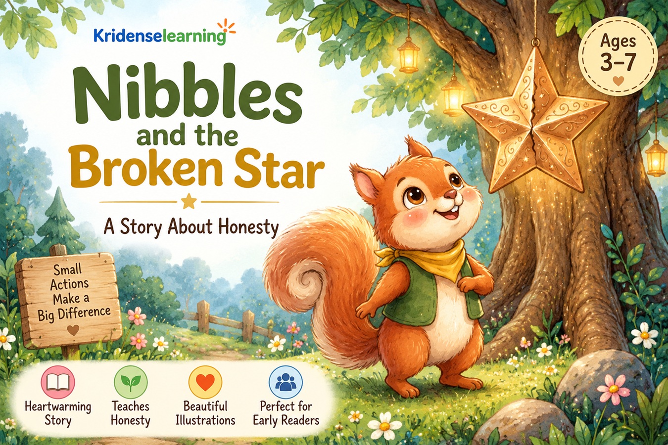 Nibbles and the Broken Star | Honesty Moral Story for Kids