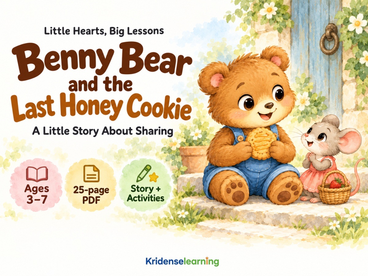 Benny Bear and the Last Honey Cookie | A Story About Sharing