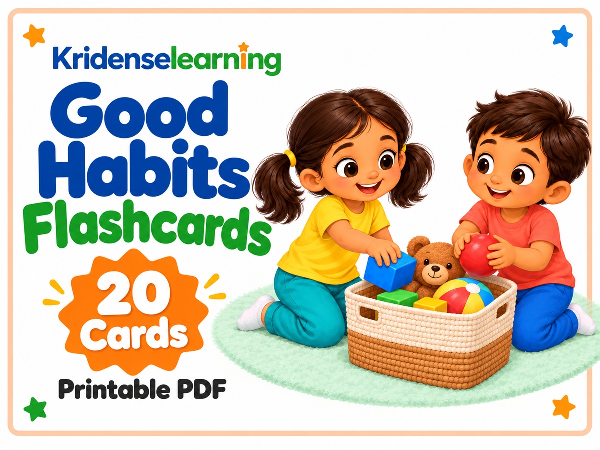 Good Habits Flashcards for Kids