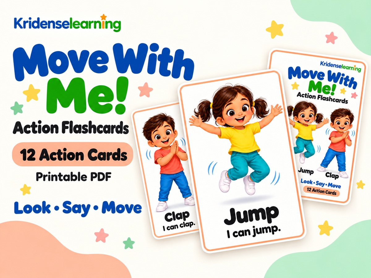 Move With Me! – Action Flashcards for Kids